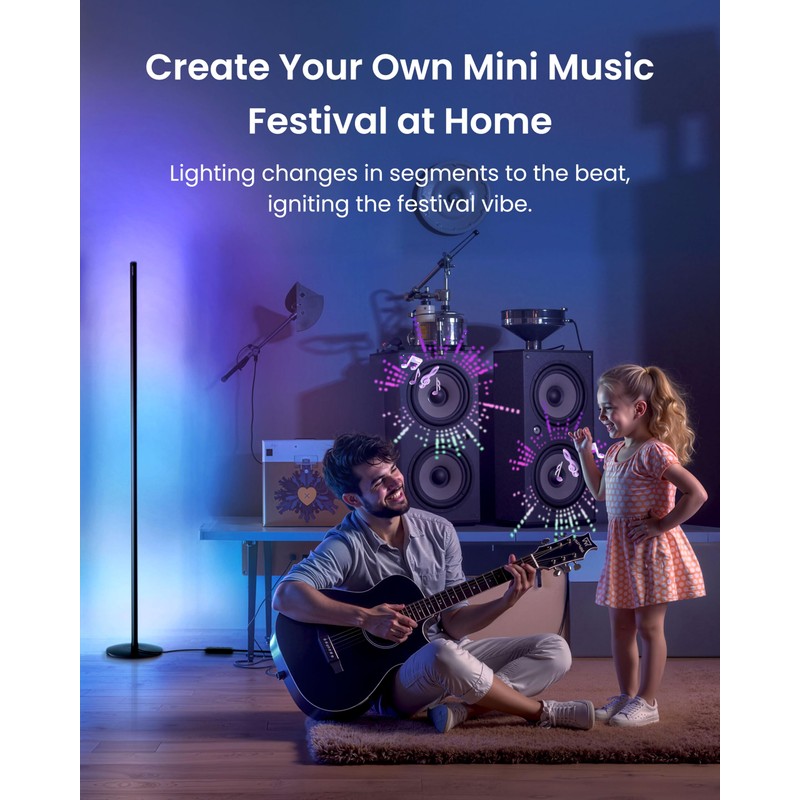 SwitchBot Smart Floor Lamp RGBICWW Voice/App Controlled Works with Alexa,