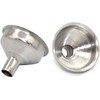 2Pcs Silver Small and Stainless Steel Funnel Suitable for Kinds