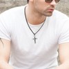 Stainless Steel Cross Pendant Necklace for Men,Cupimatch Men Crucifix Byzantine