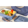 Sabu Staple 377044 Antibacterial Tie Lunch Box, 1 Tier, Blue,