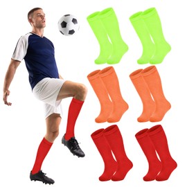 Zando Youth Soccer Socks Girls Softball Socks Stretchy Knee High Socks 10-12 Years Girls Cotton Baseball Socks Youth Boys Outdoor Athletic Socks Girls 10-12 Years