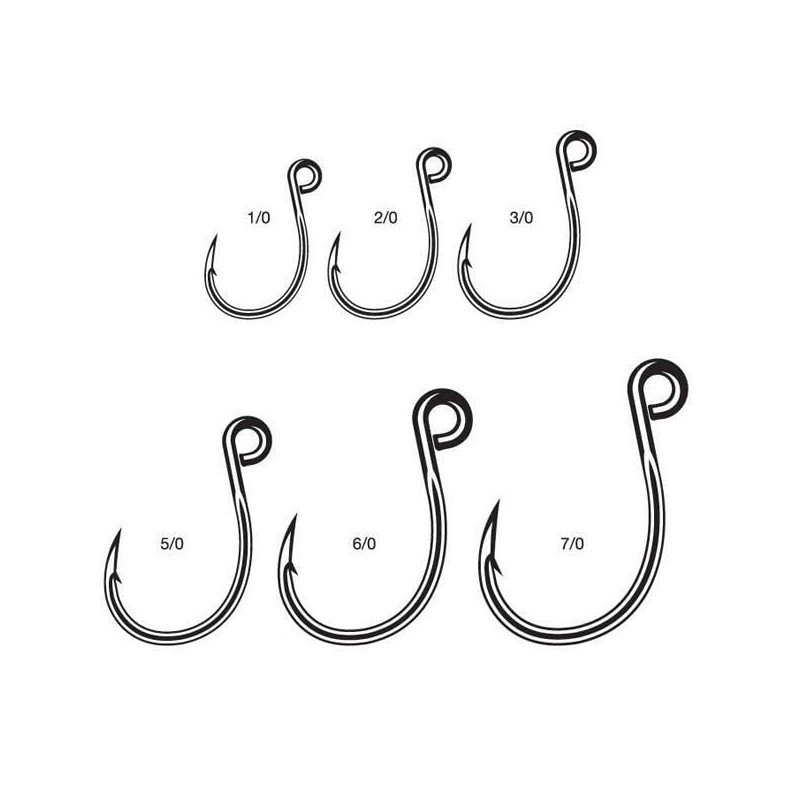 VMC SIMPLE SALTWATER HOOK INLINE 7266 - By 6, N°3/0,