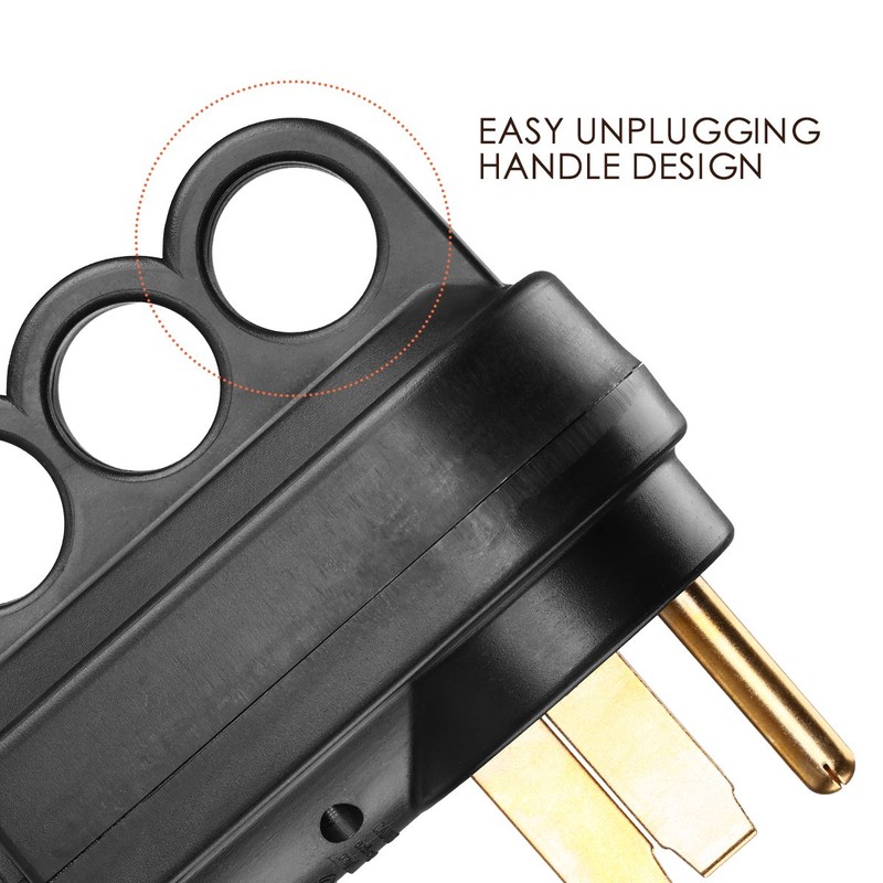 Miady 50AMP RV Replacement Male Plug with Easy Unplug Design,
