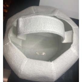 Creative 10 Build A Basket White Felt  Round Easter Basket Storage Bin Creative Craft 8In