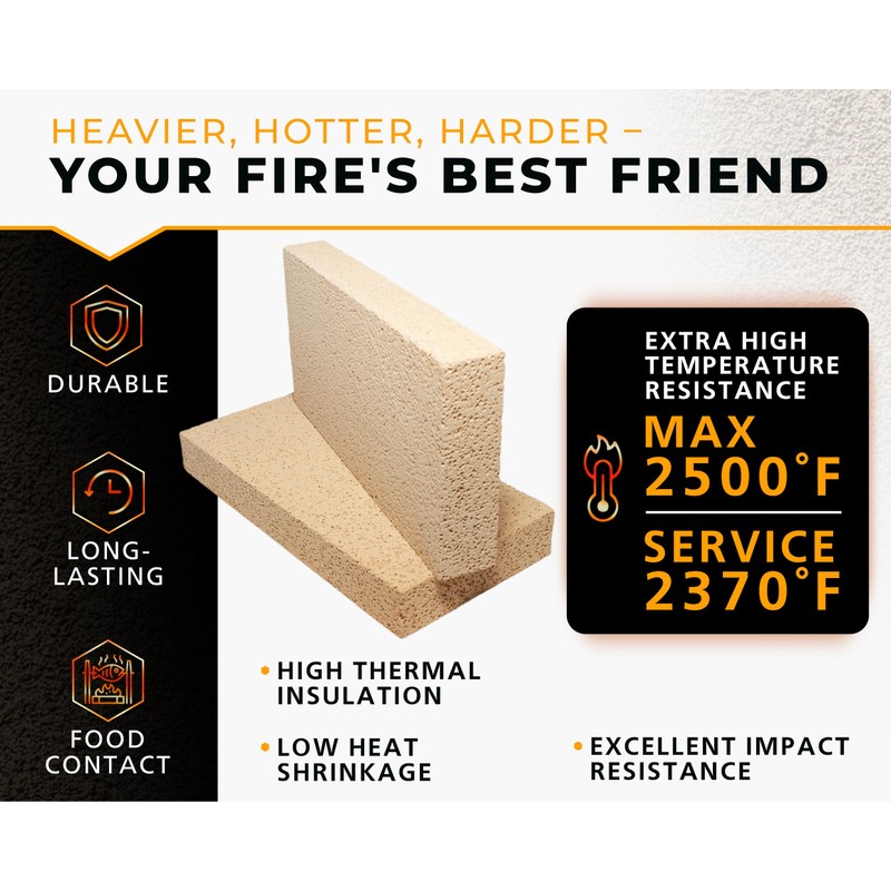 GIRtech USL Insulating Fire Bricks 2500F Pack of 6 Firebricks