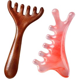 Six-Claw Meridian Massage Comb, Wooden Scalp Massage Tool for Relaxation.