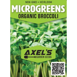 Organic Broccoli Seeds for Sprouting Microgreens – Heirloom, Non GMO Seeds to Plant & Grow Organic Di Cicco Broccoli in Home Indoor Hydroponic Gardens – Great Gardening Gift (4 Ounces)
