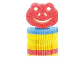 SmilePowo Scrub Sponge, Dual-Sided Temperature Controlled Kitchen Sponge for Dishes,Bathroom,Dish,Furniture,Cute Frog Scrub Sponges Household Cleaning Pads Multi-Functional Cleaning Sponges