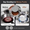 WhaleSiper 51mm Bottomless Portafilter & Puck Screen, 3-Ear Stainless Head,