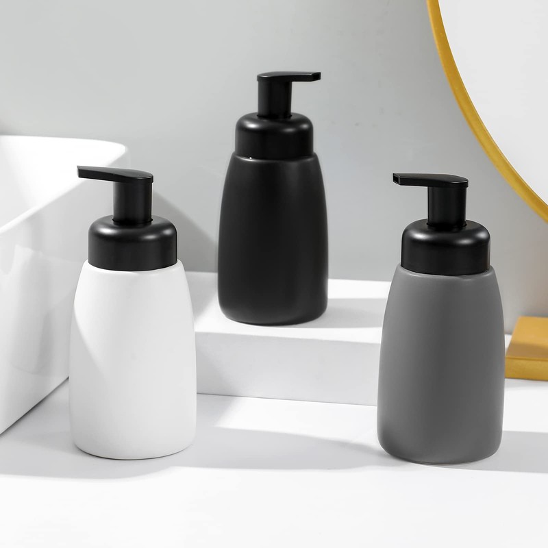Foaming Hand Soap Dispenser Ceramic Jar Foam Dish Soap Dispenser