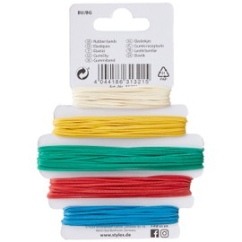 Stylex Stylex 31321 - Gummibänder, 95 Stück in 5 verschiedene Farben und Größen im Durchmesser von 90 mm, 120 mm, 130 mm, 150 mm, 180 mm sortiert