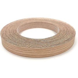 Unbranded Red Oak 1" X 50' Roll Preglued Wood Veneer Edge Banding, Iron on with Hot Melt