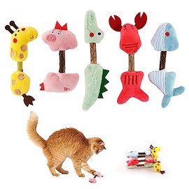 KKX Palitos Masticables Matatabi para Gatos, Hierba Gatera para Gatos, Catnip Natural Cepillo Dientes Gato, Palitos De Matatabi para Gatos - Juguete Hierba Gatera 5 Pcs
