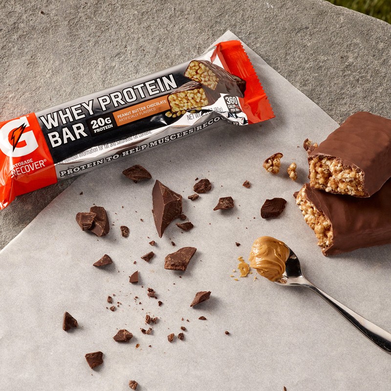 Gatorade Whey Protein Recover Bars, Peanut Butter Chocolate, 2.8 ounce