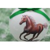 H607 Hand-made Christmas Ornament HORSE sorrel flaxen mane tail running