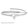 MYNENEY Silver Bangles Girl Jewery for Birthday Heart Initial A-Z