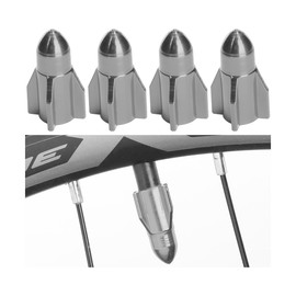 JNNJ 4 Stücke Ventilkappen Fahrrad Autoventil Aluminium Kappen, Universelle Ventilkappen Für Autos Motorräder Geländewagen, Autoreifen Ventilkappen, Aluminium Reifenventilkappen-Set(Silber)