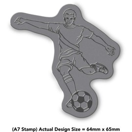 'Football Player' Rubber Stamp - Unmounted Design for Crafting & Scrapbooking, A7 (RS00014275)