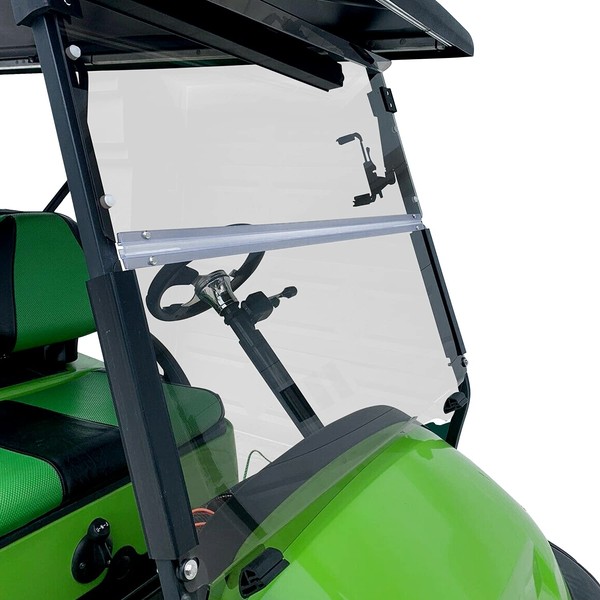 ECOTRIC Tinted Windshield Compatible with 2004-UP Club Car CC Precedent Gas or Electric Models Golf Cart Folding Down Impact Resistant Windshield