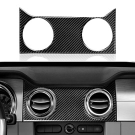 Car Center Air Vent Sticker Carbon Fiber Decal Interior Trim Cover for Ford Mustang GT Shelby 2005 2006 2007 2008 2009 Accessories