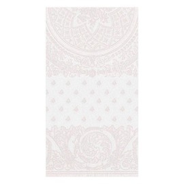 Caspari Jacquard Linen Paper Linen Guest Towel Napkins in White - Four Packs of 12