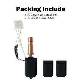 HzdaDeve Ceramic Hotend for Kobra S1 Combo Hot End Kit Print Head Heat Block Heating Cartridge 200K Thermistor Hardened Steel Nozzle with Extra 2PK Silicone Cover for Anycubic Kobra S1/ACE Pro