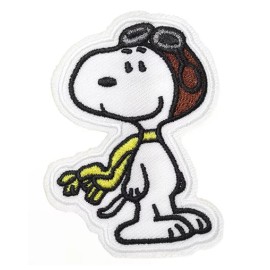 Unbranded SNOOPY - Smiling Flying Ace Pilot - PEANUTS - Embroidered Iron-On/Sew Patch