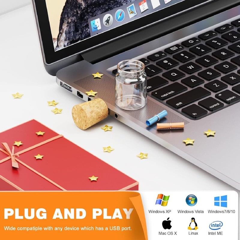 BEIJIGUANG 1PCS Cute Drift Bottle USB Flash Drive Memory Stick