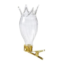 Tokyodo GG001807-zzz Flower Glass Clip, Lily, Glass Φ1.2 x Height 2.6 inches (3 x 6.5 cm), Pack of 3