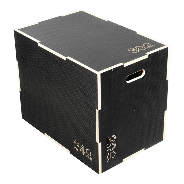 BalanceFrom 3-in-1 Wooden Plyo Box, Professional Grade Plyometric Jump Platform