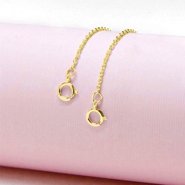 AOBOCO 925 Sterling Silver Chain Extender for Necklaces Bracelets and Anklets, Adjustable Jewellery Extender Set - 2" 4" Gold Plated