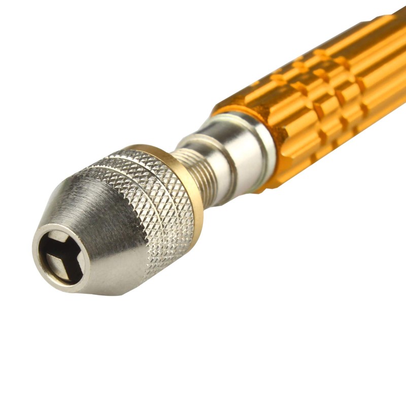 Larcele Mini Drill Pin Vise Hand Drill for DIY Carving