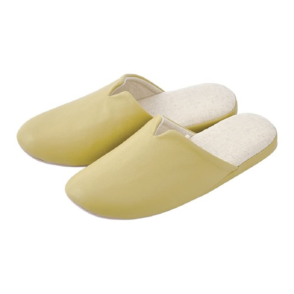 Livheart 82504-54 Slippers, Jules, Pistachio, Size L, 9.8 - 10.6 inches (25 - 27 cm), Indoor Synthetic Leather