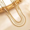 Layered Gold Necklaces Non Tarnish- Chunky 14k Gold Plated Herringbone/Snake/Rope/Box/Cuban