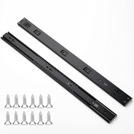 Ravinte 24 Inch Soft Close Drawer Slides 5 Pairs 10 Pack Black Full Extension Ball Bearing Drawer Glide Side Mount