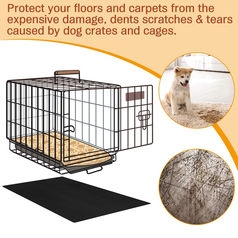 Drydiet PVC Pet Crate Floor Protection Mat 24" X 38"