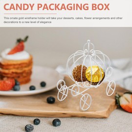 SEWACC Carriage Candy Box Iron Craft Wedding Favor Pumpkin Shape Decorative Candy Packaging
