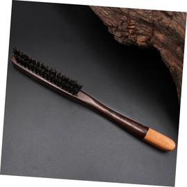 Healvian Mens Hair Brush Wooden Handle Portable Detangling Brush for Curly Hair Gentle Bristles for Easy Combing and Styling