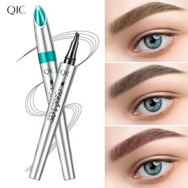 Eyebrow Pencil Eyebrow Microblading Pen - Eye Makeup Eyebrow Pen Micro 4 Point Brow Pen Lift & Snatch Eyebrow Microblading Pen Long-Lasting Waterproof Natural Eyebrow Hair (03 Red Brown)