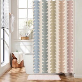 MCCKTIU Vintage Rainbow Boho Shower Curtain for Bathroom Neutral Mid-Century Modern Art Bath Curtain Rainbow Semicircular Shower Curtains for Bathroom Machine Washable Shower Curtain 47x64 inch