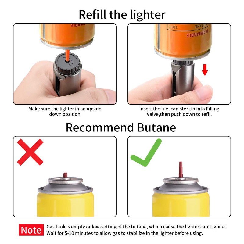 Butane Lighter Torch Long Lighter Refillable Jet Lighter Windproof Lighter