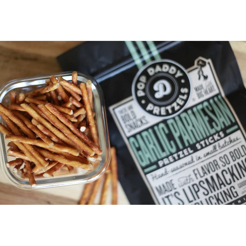Pop Daddy Flavored Pretzels Sticks, Healthy Gourmet Pretzels Snacks, 7.5oz