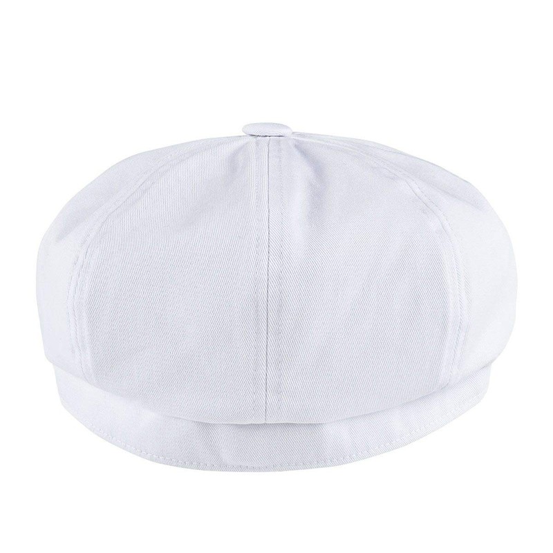 BOTVELA Men's 8 Piece Newsboy Flat Cap 100% Cotton Gatsby