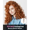 YEEGOR 3/4 inch Curling Iron,Extra Long Barrel Culing Wannd,100-240V Dual