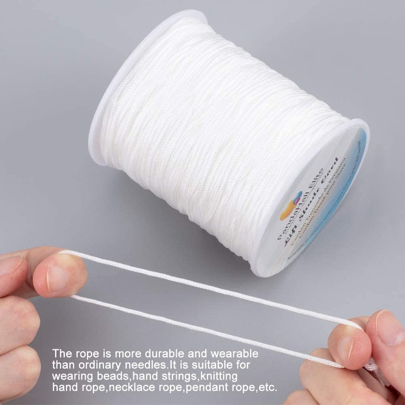 PH PandaHall 1.5mm White Nylon String 100 Yards Lift Shade