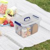 Guankan 12 Liter Lidded Storage Bin with Handle, Latching Storage
