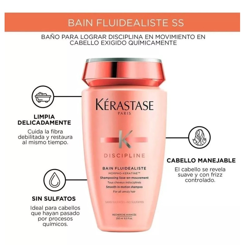 Kérastase Kit Kerastase Shampoo Bain Fluidealiste + Maskeratin 200 Ml
