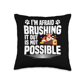 Dog Hairdresser Smocks Dog Grooming Salon Dog Groomer Throw Pillow