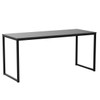 SHW Mission 55-Inch Home Office Computer Desk, Black
