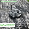 Bakulyor 50pcs Garden Staples Plastic Buffer Washer, Landscape Staple Stakes
